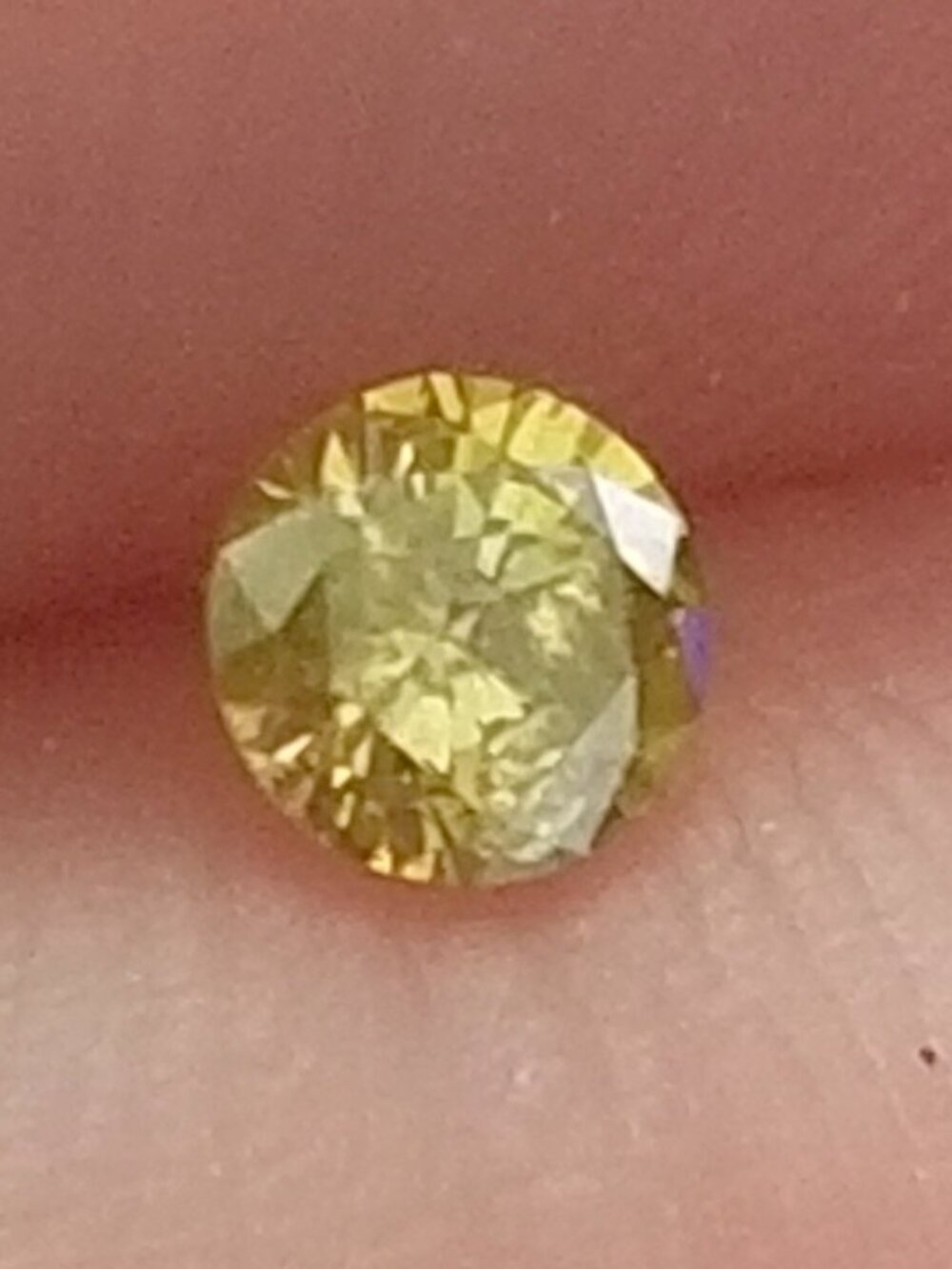 .43 ct Natural Yellow Diamond Round Cut Loose Gemstone